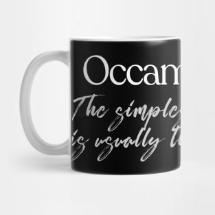 Occam's Razor Definition Design  #1 Mug